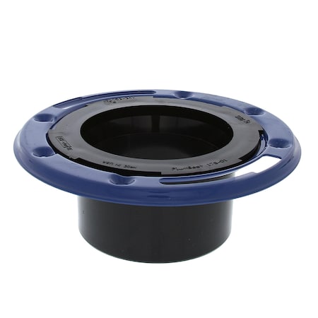 Jones Stephens 3in. x 4in. ABS Closet Flange with Metal Ring less Knockout C53341